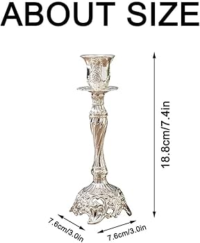 Amazon.com: Sziqiqi Silver Plated Candlestick Holders Set of 2